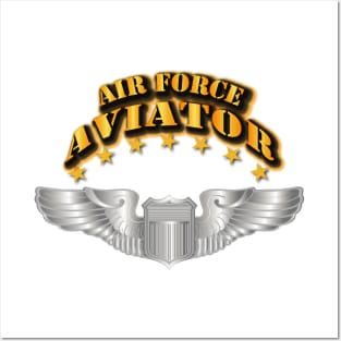 Air Force Aviator - Pilot - Basic Wings Posters and Art